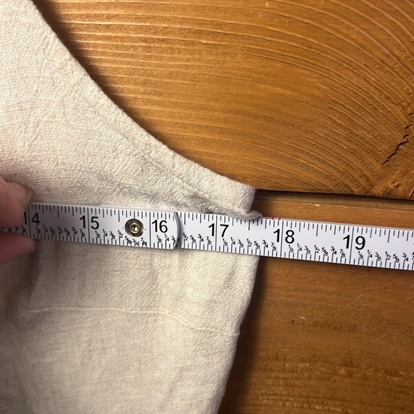 V-Neck Button-Up Romper Womens Lg off white Pockets Summer Casual Beach Party - Picture 2 of 7